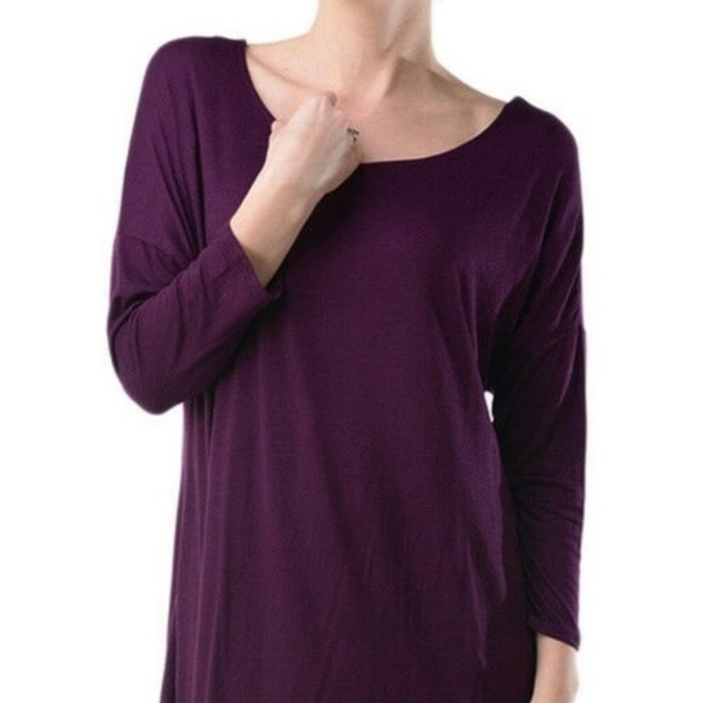 Azules Soft Touch Rayon Spandex 2X Hi-Low Tunic Top Comfy - Picture 4 of 4